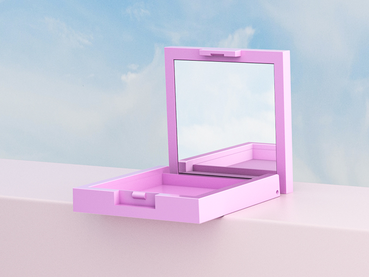 空方形高光腮紅粉盒包裝定制